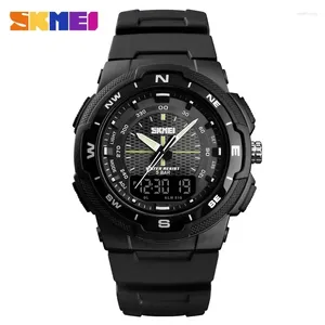 Montre-bracelets SKMEI 1454 Quartz numérique Watch For Men Sports Electronic Electronic Mens Double affichage horloge 1370 Reloj Masculino