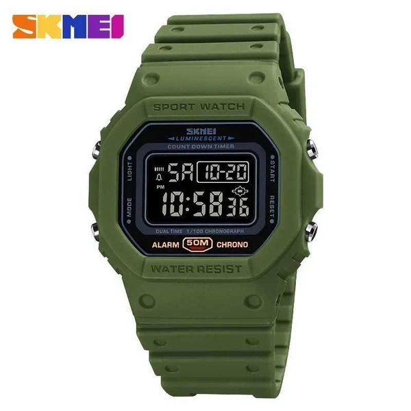 Relojes de pulsera Skmei 1628 Reloj para hombre Dual Time Countdown Multifuncional Reloj deportivo digital Moda Retro Reloj impermeable 1999 1743 2056L2303