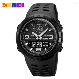Wallwatches Skmei 1655 3 veces al aire libre Sports Hombres Electronic Watch Dual Display Multi Functional Imploor Exploration