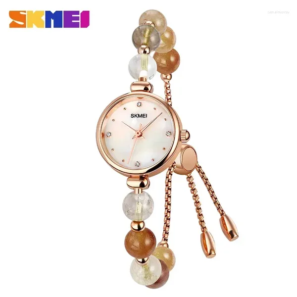 Muñecos de pulsera Skmei 1983 Fashion Ball Strap impermeable elegante Mujer Mujer Romantic Style Quartz Women Watch Ladies 1640