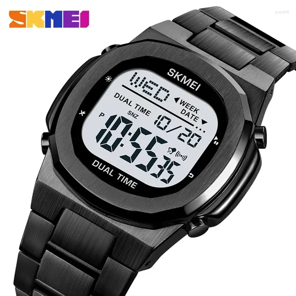 Relojes de pulsera SKMEI 2004 Hombre de negocios de lujo Reloj electrónico Deporte Reloj despertador digital Calendario Impermeable Hombres 1816 Reloj Hombre