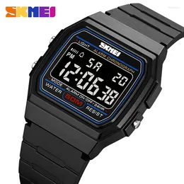 Wallwatches Skmei 2042 CHRONO DECHA SEMANA HOMBRES RELOJ MILITAR RELOJ HOMBRE DIGITAL SPORT VISTA MANTE AUTODACIÓN 5BAR IMPRESION