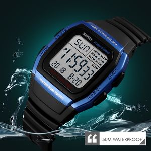 Polshorloges Skmei Fashion Men Watches Waterproof Sport Digital Led Alarm Chrono Electronic Clock Man Student Polshorwatch Relogio Masculino 230410