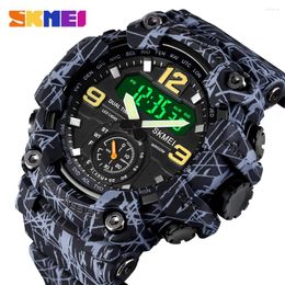 Relojes de pulsera SKMEI Relojes deportivos de moda para hombres Militar de lujo 5bar Reloj de pulsera de cuarzo digital resistente al agua Cronógrafo original Masculino