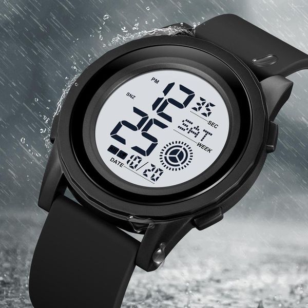 Relojes de pulsera SKMEI Fashion Street Dual Time Display Reloj Hombre Multifuncional Impermeable Luminoso Cuenta atrás Deportes Reloj electrónico 2082