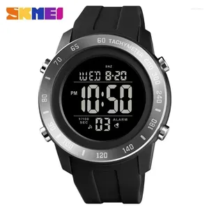 Relojes de pulsera SKMEI para hombre impermeable Chrono Count Down Hora masculina Montre Homme Big Dial Sport Men Watch 2 Time LED Digital 1524