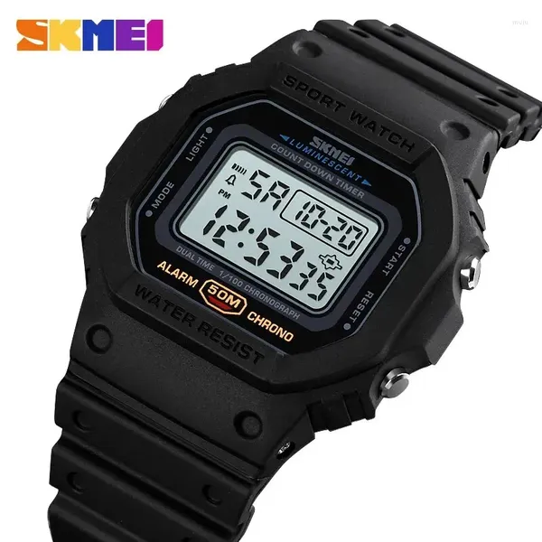 Montre-bracelettes Skmei Japan Digital Movement Count Down Sport Watch Mens Fashion LED Light 5bar Imperproof Male Alarm Reloj Hombre