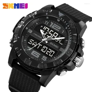 Horloges SKMEI Grote Digitale Elektronische Horloge heren Sport Zwemmen Drie Tijd Stopwatch Timer Ring Klok Countdown 2162