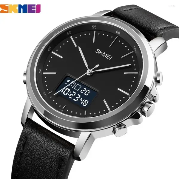 Montre-bracelets Skmei Luxury Quartz Watch For Men Sport Le cuir STRAP IMPHERPHERPHER MENS DIGITAL Electronic Clock Reloj Masculino 1652