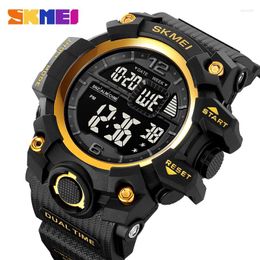 Montre-bracelets Skmei Mentes de montres numériques LED masculines Big Size 50m Ateroproof Men Sport Watch Date Alarm Clock Military Horloge électronique pour l'homme