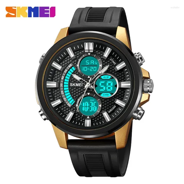Wallwatches Skmei al aire libre Sports Watch Milummy Style Luminoso Multi-Function Electronic Men's Tres o-Ovy Waterpre