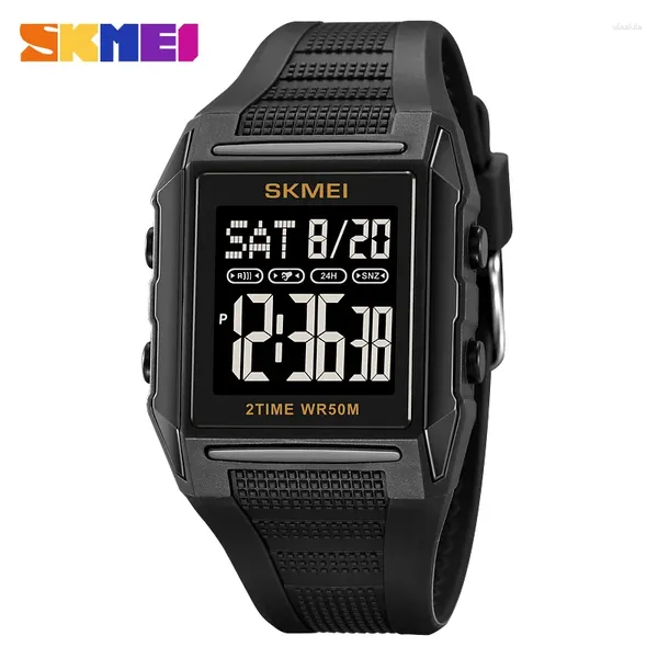 Mujeres de pulsera Skmei Square Men digital Electronic Watch Sports Sports Watches for Man Water Tourpewmall Winbatch