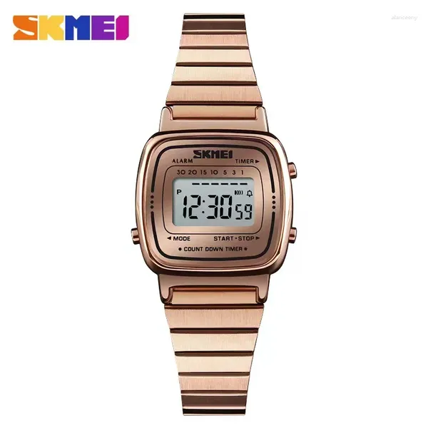 Relojes de pulsera Skmei Mujeres Top Marcas Lujo 3Bar Relojes impermeables para mujer Reloj digital con esfera pequeña Relogio Feminino Fashion Sport 1901