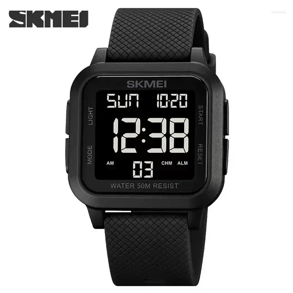 Wallwatches SKMEI1894 Matrón de alarma para hombres y temporizador de 5 bares Relojes militares impermeables Pantalla LED Deportes digitales al aire libre 8pcs