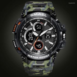 Montre-bracelettes Smael Top Brand Men Analog Quartz Watch Sports Watches Mens Mens Militar
