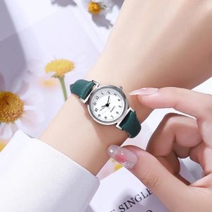 Montres-bracelets petit cadran montre décontractée dames mode haute qualité marque Quartz bracelet en cuir pour les femmes Relojes Para Mujer