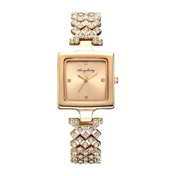 Montre-bracelets Small Square Watch avec Diamond Women's Quartz Star Bracelet Combination Fashion Creative Relogiowristwatches