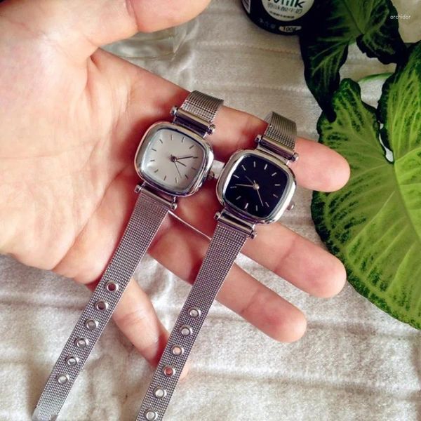 Montre-bracelets Small Sugar Watchs Instagram Style Square Watch Blue Shell Blue Shell Simple Quartz