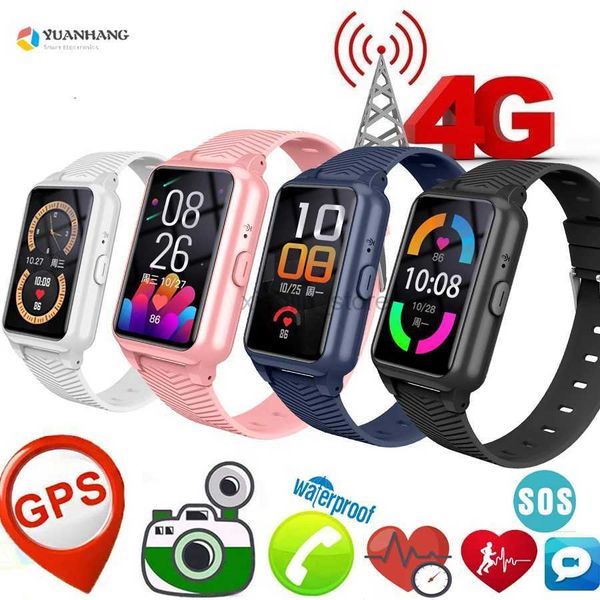 Relojes de pulsera Smart 4G Senior Student Kid Watch Frecuencia cardíaca Presión arterial GPS WI-FI Posición SOS Monitor de seguimiento Llamada Smartwatch Termómetro 240319