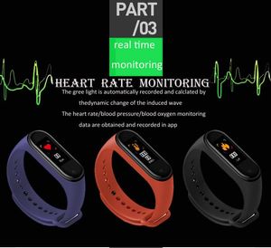 Montres-bracelets Montre à écran couleur intelligent Tensiomètre étanche Moniteur de fréquence cardiaque Informations sur le mode sportif Rappelle le bracelet de santé