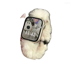 Montres-bracelets Montre de téléphone intelligent Automne / Hiver Bande de sport multifonctionnelle en peluche pour femme