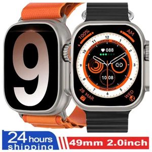 Polshorloges Smart Watch 9 Ultra Pro Max Gen 2 49mm AMOLED -scherm Smartwatch High Refresh Rate Wireless Charging Men Women voor sport 2024 NIEUW 240423