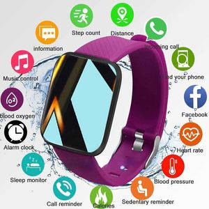 Polshorloges Smart Watch Sports Edition Men Blood Druk Waterdichte smartwatch Dames Hartslagmonitor Fitness Tracker Watch voor Android 240423