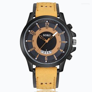 Montres-bracelets SOKI Mode Montre Hommes Casual Militaire Sport Hommes De Haute Qualité Quartz Analogique Montre-Bracelet Erkek Kol Saati Relogio Masculino