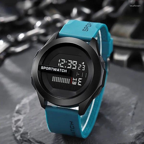 Relojes de pulsera Reloj deportivo para hombre Reloj de pulsera digital Cronómetro Luminoso Fecha Semana Reloj militar para hombres a prueba de agua Reloj electrónico Relogio