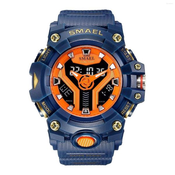 Relojes de pulsera Reloj deportivo para Hombre Hora dual Hombres Resistente Luz LED Calidad militar Relojes para hombre Reloj Hombre