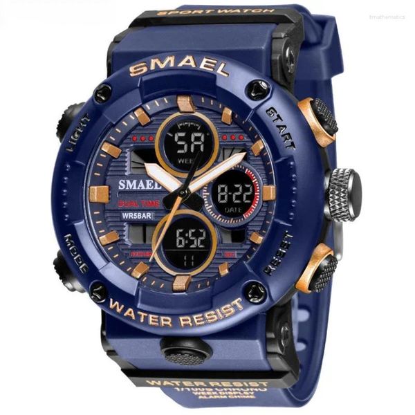 Relojes de pulsera, reloj deportivo para hombre, relojes de cuarzo digitales LED impermeables, cronómetro, reloj de esfera grande, reloj Masculino