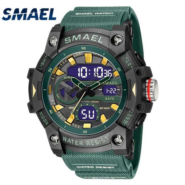Montres-bracelets montres sportives étanche Smael Brand Dropshipping Watch Stophatch Alarm ALARM 8086 Young Fashion Quartz Wristwarches 240423