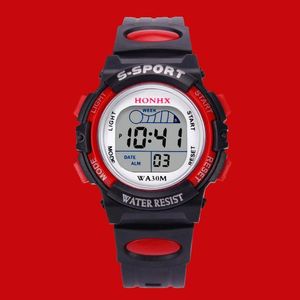 Polshorloges sport waterdichte kinderen jongens kijken digitale led elektronische polshorloge bluetooth fitness kinderen alarm geschenk klok