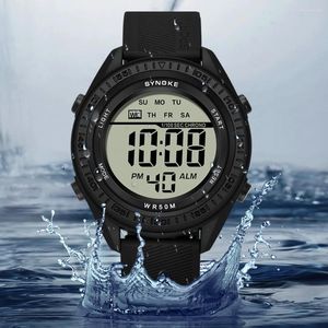 Montre-bracelettes Sports Digital Watch for Men Imperproof Electronic Chronograph Alarm Week Reloj Hombre