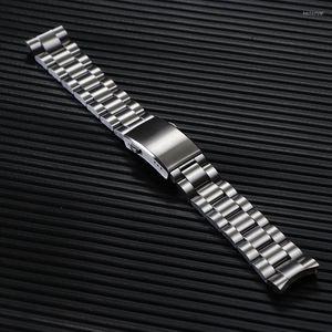 Polshorloges roestvrijstalen horlogeband 20 mm armbandband zilveren metalen horlogeband met vouwende gesp voor heren geen logo