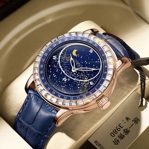 Montres-bracelets Ciel étoilé lumineux hommes montres cadran créatif montre de luxe hommes montres à Quartz montres en acier inoxydable relogio 230130