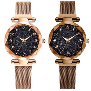 Montres-bracelets Starry Sky Watch Wholesale Aimant Lumineux Boucle Quartz Magnétite Dames