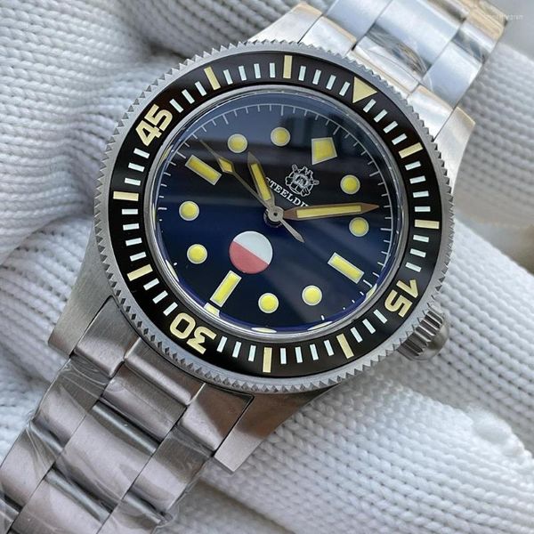 Relojes de pulsera STEELDIVE 1952, reloj de buceo para hombre, movimiento NH35, relojes de pulsera mecánicos automáticos, pulsera de acero inoxidable, reloj de buceo de 300M