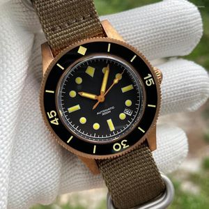 Polshorloges Steeldive Bronze Watch SD1952S 30Atm Waterbestendige keramische bezel NH35 duik