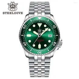 Montres-bracelets Steeldive SD1996 Montre de plongée pour hommes Automatique Mécanique NH35 Bracelet 41mm Diver Montres pour hommes