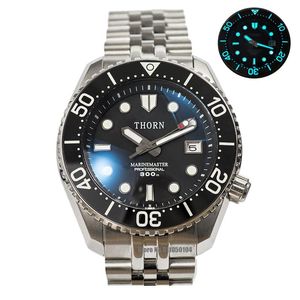 Montres-bracelets Steeldive THORN MM Montre de plongée automatique 300M Étanche Hommes Eau Fantôme Verre Saphir Bleu Cadran Lumineux Montre-Bracelet Mécanique