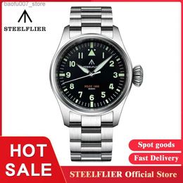 Polshorloges Steelflier Officiële SF740 V2 Luxury Quartz Watch Leading Crown Super Bright VH31 Stille mode Waterdicht