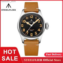 Montre-bracelets Steelflier Official SF740V New Quartz Pilot Series Swiss C3 Luminal 200m Imperproof Vh31 Mens Fashion Business