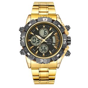 Montres-bracelets Stryve hommes montre militaire Quartz horloge en acier inoxydable étanche numérique double temps pour Relogio Masculino