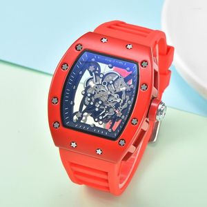 Wallwatches Style Hollowed Personalidad Tiger Head Watch Ceramic Oil Machine para mover hombres y mujeres universales