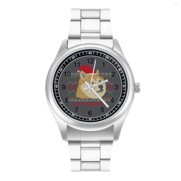 Relojes de pulsera Tal Navidad Reloj de cuarzo Doge Face Buena calidad Relojes de pulsera retro Chica de acero Diseño de oficina Reloj de pulsera