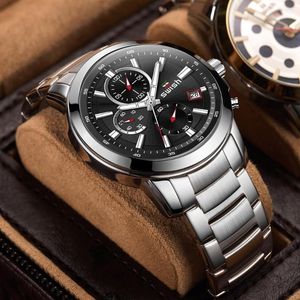 Montres-bracelets SWISH De Luxe En Acier Inoxydable Montres Pour Hommes Top Marque Designer Chronographe Quartz Montre Étanche Or Horloge Reloj Hombre