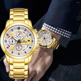 Montre-bracelets Swish Luxury Top Men Regarde Quartz Calendrier de poigne