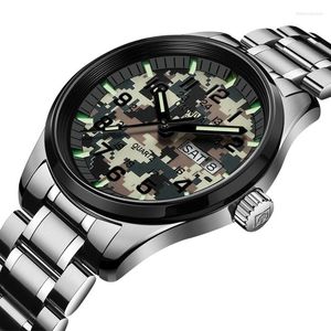 Montres-bracelets suisse carnaval japon Quartz MOVT hommes montres mains lumineuses saphir étanche horloge militaire C8638G-2