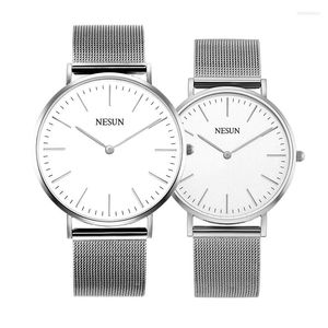 Polshorloges Zwitserland Nesun Watch Men Women Japan Miyota Quartz Movement Lover's Watches Sapphire Waterproof Clock N8801-L3Wris